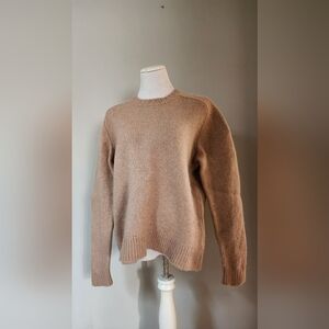 Everlane Crewneck Knit Sweater in Camel